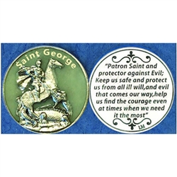 Saint George Glow in the Dark Pocket Token (Coin). Great for your pocket or coin purse.