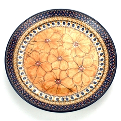 Polish Pottery 10.5" Dinner Plate. Hand made in Poland. Pattern U408B designed by Jacek Chyla.