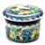 Polish Pottery 4.5" European Butter Crock. Hand made in Poland. Pattern U3132 designed by Teresa Liana.