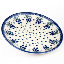 Polish Pottery 8" Dessert Plate. Hand made in Poland. Pattern U33 designed by Maria Ciszewska.