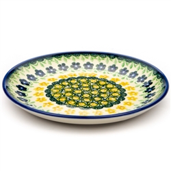 Polish Pottery 8" Dessert Plate. Hand made in Poland. Pattern U310 designed by Teresa Liana.