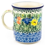 Polish Pottery 8 oz. Everyday Mug. Hand made in Poland. Pattern U2202 designed by Maria Starzyk.