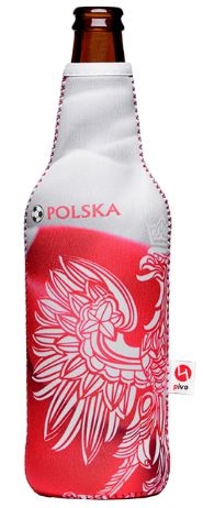 Modern technology of neoprene material mixed with the history of Poland.  Wrap up your beer in a classic design of Polish heritage.