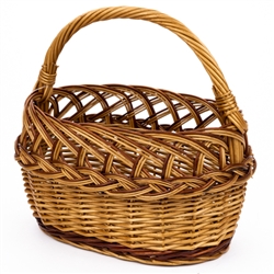 Poland is famous for hand made willow baskets.  This is a tradition in areas of the country where willow grows wild and is very much a village and family industry.  Beautifully crafted and sturdy, these baskets can last a generation.  Perfect for Easter,