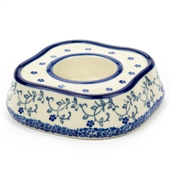 Polish Pottery 5" Tealight Holder. Hand made in Poland and artist initialed.