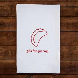 Pierogi lovers are really going to enjoy this decorative kitchen tea towel  100% cotton flour sack towel.  Size is approx 29" x 29"