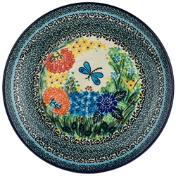 Polish Pottery 10.5" Dinner Plate. Hand made in Poland. Pattern U2514 designed by Teresa Liana.