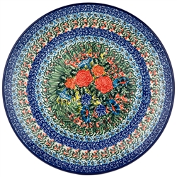 Polish Pottery 10" Dinner Plate. Hand made in Poland. Pattern U3564 designed by Jolanta Okraska.