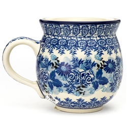 Polish Pottery 11 oz. Bubble Mug. Hand made in Poland. Pattern U4646 designed by Maria Starzyk.