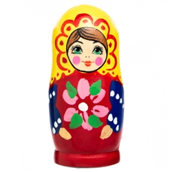 A delightful pin shaped like a Matryoshka doll. Each pin is hand painted, so no two are ever alike. Surprise is part of the fun! A great teacher gift!