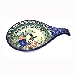 Polish Pottery 7" Condiment Dish. Hand made in Poland. Pattern U3513 designed by Maria Starzyk.