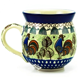Polish Pottery 6 oz. Bubble Mug. Hand made in Poland. Pattern U2664 designed by Monika Kuczynska.