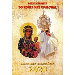 Published by the Pauline Father at the Jasna Gora Monastery in Chestochowa, Poland. Each page features the consecrated host and a picture of Our Lady of Czestochowa. EU format - Monday is the first day of the week. Text is in Polish language only. Feature