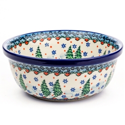 Polish Pottery 6" Cereal/Berry Bowl. Hand made in Poland. Pattern U4661 designed by Teresa Liana.