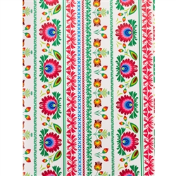 Delightful Polish folk themed paper gift paper - the perfect way to present those special gifts. Glossy color paper. Size 39.3" x 27.5" - 100cm x 70cm folded. Made in Poland.