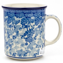 Polish Pottery 8 oz. Everyday Mug. Hand made in Poland. Pattern U4163 designed by Maria Starzyk.