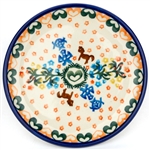 Polish Pottery 6" Bread & Butter Plate. Hand made in Poland and artist initialed.