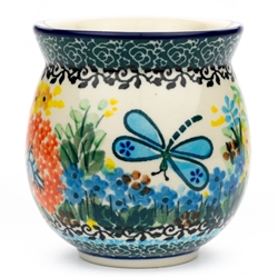 Polish Pottery 11 oz. Bubble Mug. Hand made in Poland. Pattern U2514 designed by Teresa Liana.