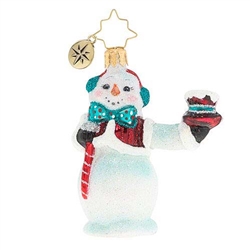 This little snowman gives credit where credit is due. He knows you've been good all year, so hats off to you!
Height (in):  3Length (in):  1.5Width (in):  2.75