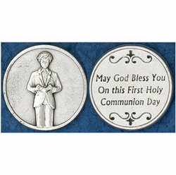 Great for your pocket or coin purse. 1st Communion-Boy