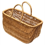 Polish Willow Shopping Basket With Handles 12" Tall