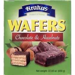 It's a nice sized box of dark chocolate covered mini wafers, with four layers of wafer joined by three layers of hazelnut filling. Exceptionally crunchy wafers covered with rich dark chocolate. Great alone or with tea, coffee, milk or your favorite bevera
