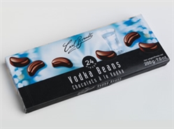 Brandt’s liqueur filled pralines combine rich bittersweet chocolate and a shot of liqueur. Vodka Beans stand out in attractive gift boxes and embrace pure delicious indulgence – a gift that will be remembered.. 24 pieces in the box.