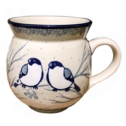 Polish Pottery 11 oz. Bubble Mug. Hand made in Poland. Pattern U4830 designed by Maria Starzyk.