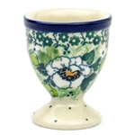 Polish Pottery 2.4" Egg Cup. Hand made in Poland. Pattern U4749 designed by Maria Starzyk.