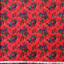 Traditional fabric for Polish costumes.  Note that the photos are of the same fabric, the color is a bit better on the right but I wanted to show the size with a ruler.  To make a typical skirt will require approximately 3 yards of material.  10% discount