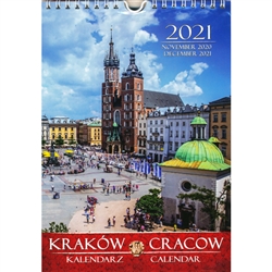 This beautiful small format spiral bound 14 month wall calendar features 15 scenes from Krakow in photos.