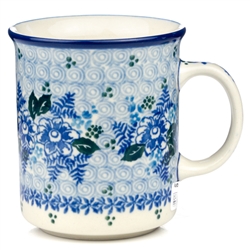 Polish Pottery 8 oz. Everyday Mug. Hand made in Poland. Pattern U4462 designed by Maria Starzyk.