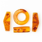 Jewelry makers will enjoy these 4 parts to finish your own bracelet. Genuine Baltic Amber.