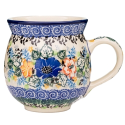 Polish Pottery 11 oz. Bubble Mug. Hand made in Poland. Pattern U3513 designed by Maria Starzyk.