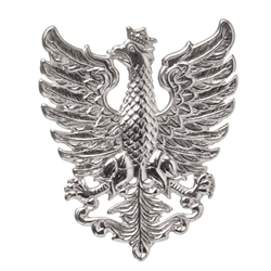 Sterling silver Polish eagle pendant from the period 1919 - 1920. Size is approx 1" x .8".  Made In Poland
