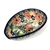 Polish Pottery 5" Spoon Rest. Hand made in Poland. Pattern U4018 designed by Maria Starzyk.