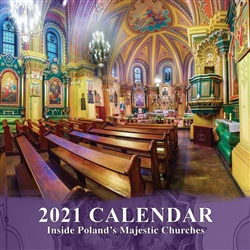 2021 Poland Churches Wall Calendar - 12 Months, 11 x 11