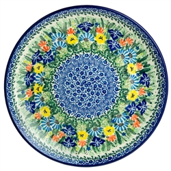 Polish Pottery 10" Dinner Plate. Hand made in Poland. Pattern U2202 designed by Maria Starzyk.