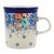 Polish Pottery 4 oz. Mug. Hand made in Poland. Pattern U4708 designed by Maria Starzyk.