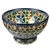 Polish Pottery 6" Footed Cereal Bowl. Hand made in Poland. Pattern U1698 designed by Jolanta Okraska.