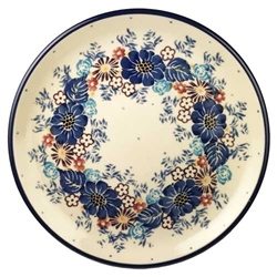 Polish Pottery 6" Bread & Butter Plate. Hand made in Poland. Pattern U4654 designed by Maria Starzyk.