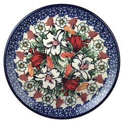 Polish Pottery 6" Bread & Butter Plate. Hand made in Poland. Pattern U4236 designed by Ewa Karbownik.