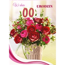 Polish Birthday Greeting Card with Changeable Year