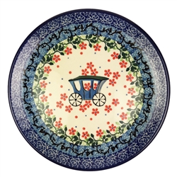 Polish Pottery 6" Bread & Butter Plate. Hand made in Poland and artist initialed.