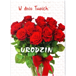 Polish Birthday Greeting Card