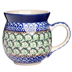 Polish Pottery 16 oz. Bubble Mug. Hand made in Poland. Pattern U216 designed by Irena Maczka.