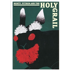 Post Card: Monty Python and the Holy Graily, Polish Poster designed by Jakub Zasada It has now been turned into a post card size 4.75" x 6.75" - 12cm x 17cm.