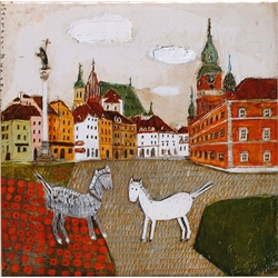 Artistic Ceramic Tile - Warsaw Castle Square