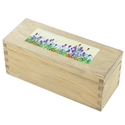 Beautifully hand painted duck eggs inside a hand painted wooden box. The duck eggs have been blown empty and come with their own hangers. They come nested inside this beautiful box. Hand made so no two eggs or boxes are exactly alike. Box size is approx.