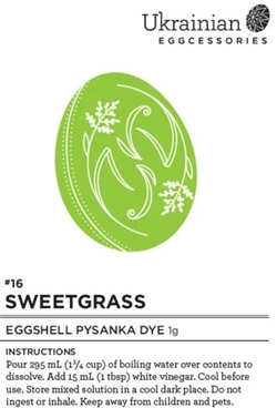 Non-edible chemical dye. Sweetgrass Eggshell dye is our name given to Prochem Chartreuse. So many customers loved the colour and asked me to bring it in... so I did. :)